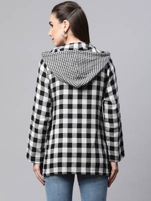 Winter casual shirt with hood 4