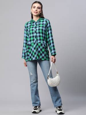 Winter casual shirt with hood 1