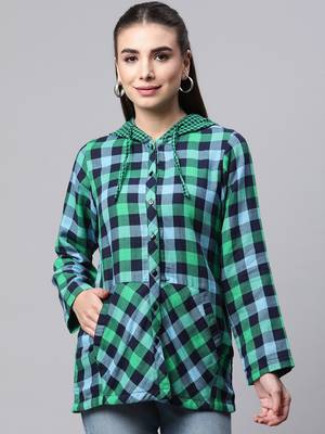 Winter casual shirt with hood 2