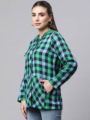 Winter casual shirt with hood 3