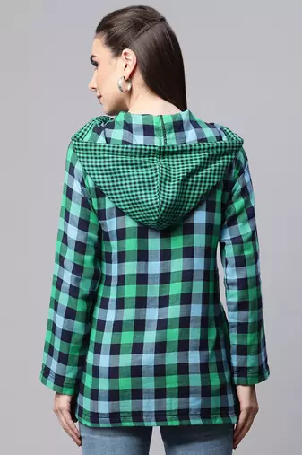 Winter casual shirt with hood