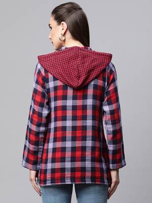 Winter casual shirt with hood 4