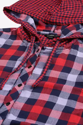 Winter casual shirt with hood