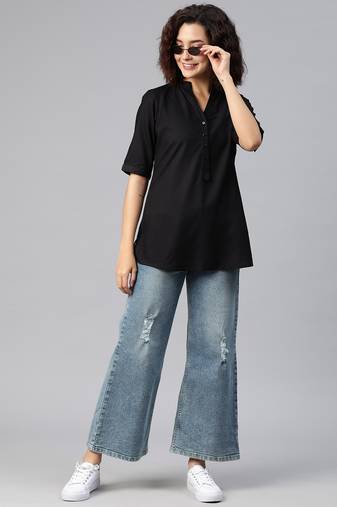 Collerd casual top