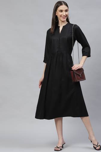 Ayaany women long fit flared dress