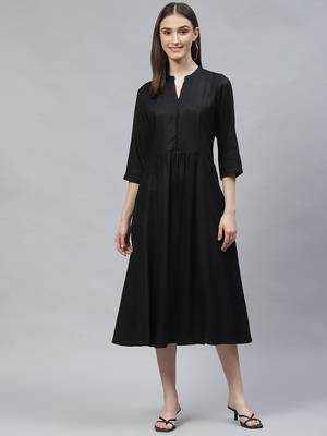 Ayaany women long fit flared dress 2