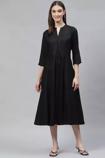 Ayaany women long fit flared dress