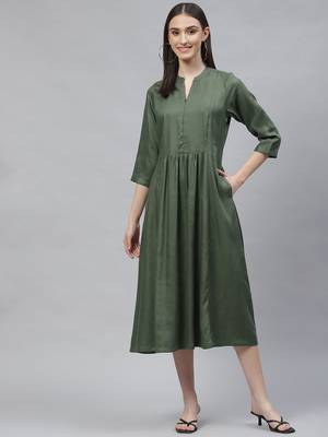 Ayaany women long fit flared dress 2