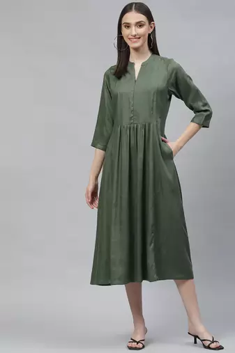 Ayaany women long fit flared dress