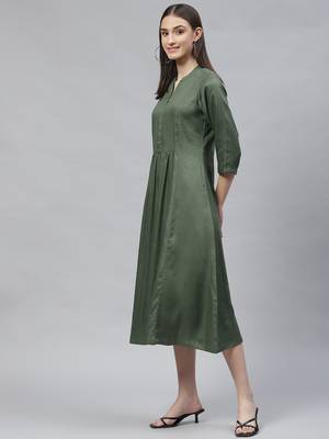 Ayaany women long fit flared dress 3