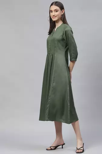 Ayaany women long fit flared dress