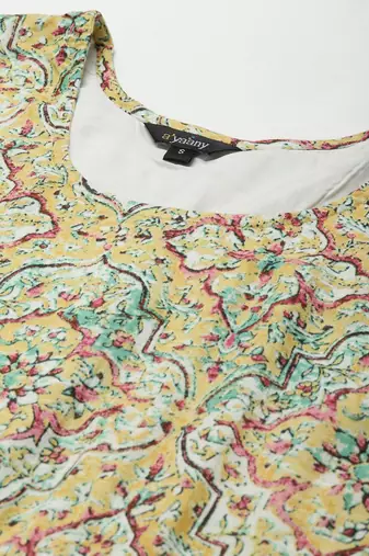 Round neck gathered dress