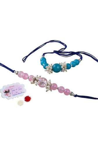 fashion beaded & pearl rakhi for rakshabandhan festival bhaiya rakhi handcrafted
