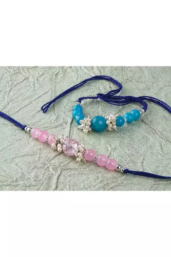 fashion beaded & pearl rakhi for rakshabandhan festival bhaiya rakhi handcrafted