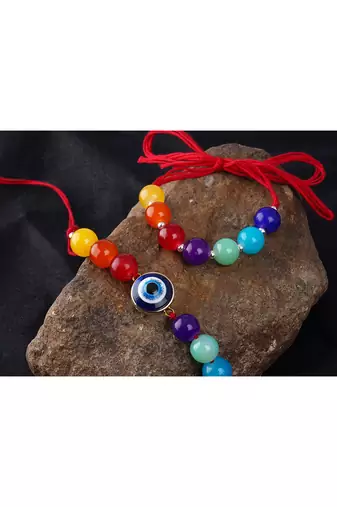 7 chakra energetic healing money magnet rakhi bracelet for spiritual connection and protection for brother