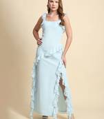 Versatile Georgette Long Western Dress for Parties and Casual Wear