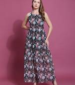 Versatile Georgette Long Western Dress for Parties and Casual Wear
