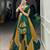 Mustard & Green Cotton Chaniya Choli Plain with Printed Kali and Beautiful Kodi Work Lehenga And Blouse dupatta