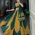 Mustard & Green Cotton Chaniya Choli Plain with Printed Kali and Beautiful Kodi Work Lehenga And Blouse dupatta