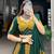 Mustard & Green Cotton Chaniya Choli Plain with Printed Kali and Beautiful Kodi Work Lehenga And Blouse dupatta