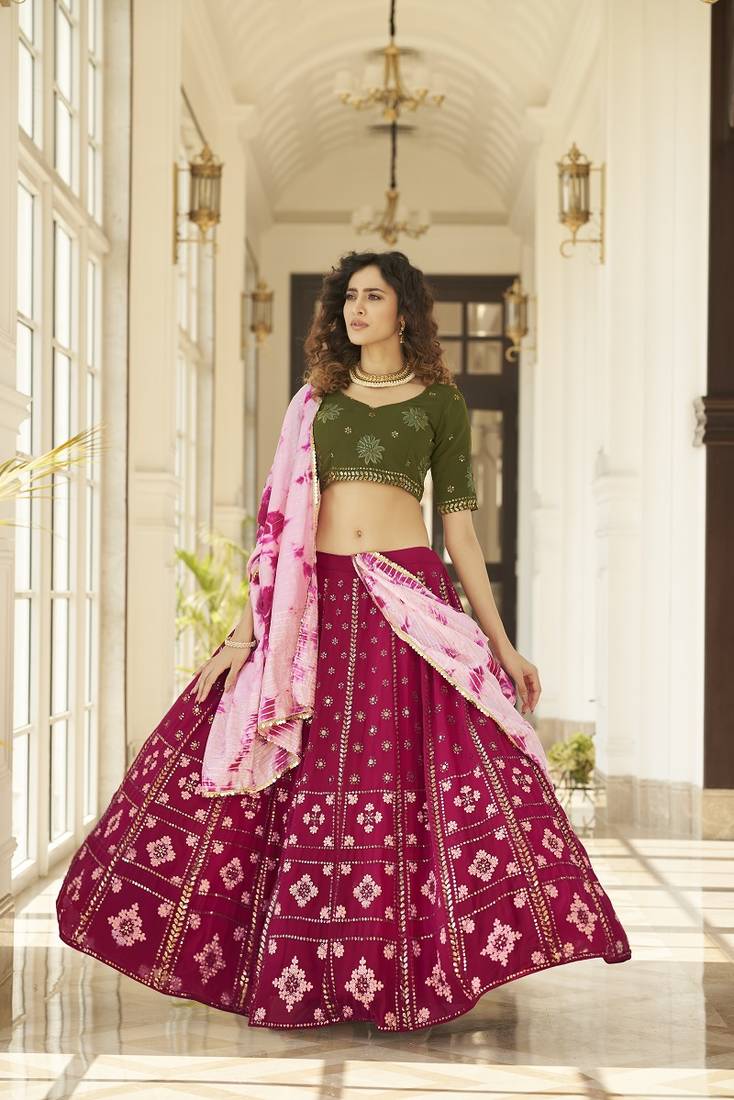 Beautiful Georgette Lehenga Choli Set With Dupatta