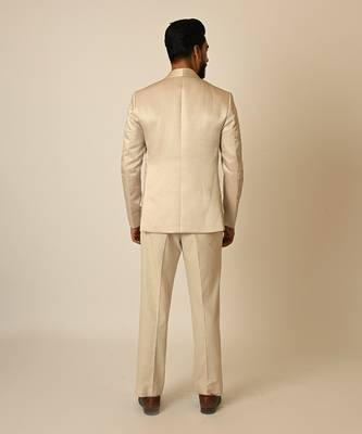 Pastel pink linen satin blend threadwork blazer 5