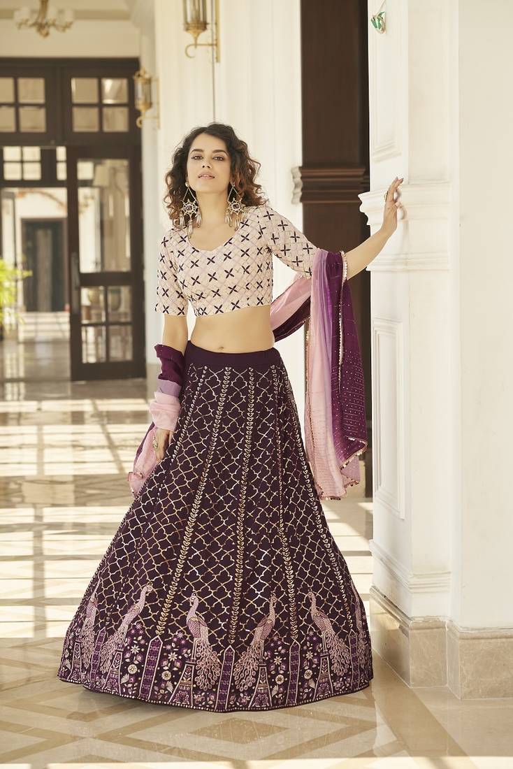 Beautiful Georgette Lehenga Choli Set With Dupatta