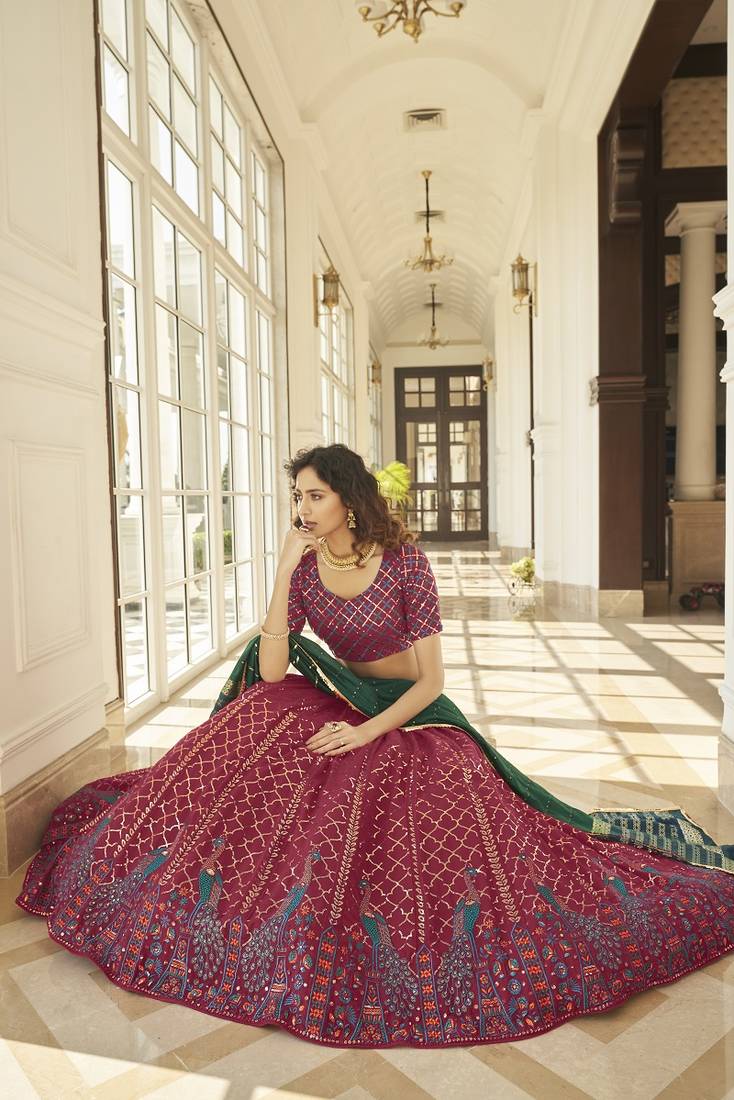 Beautiful Georgette Lehenga Choli Set With Dupatta