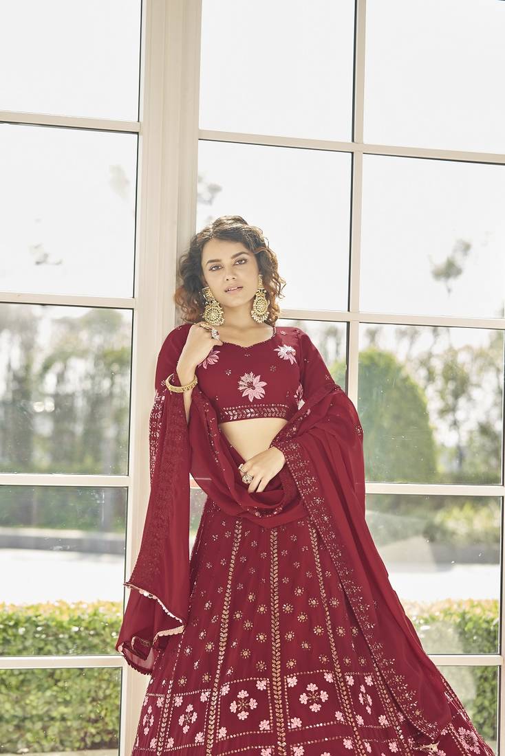 Beautiful Georgette Lehenga Choli Set With Dupatta