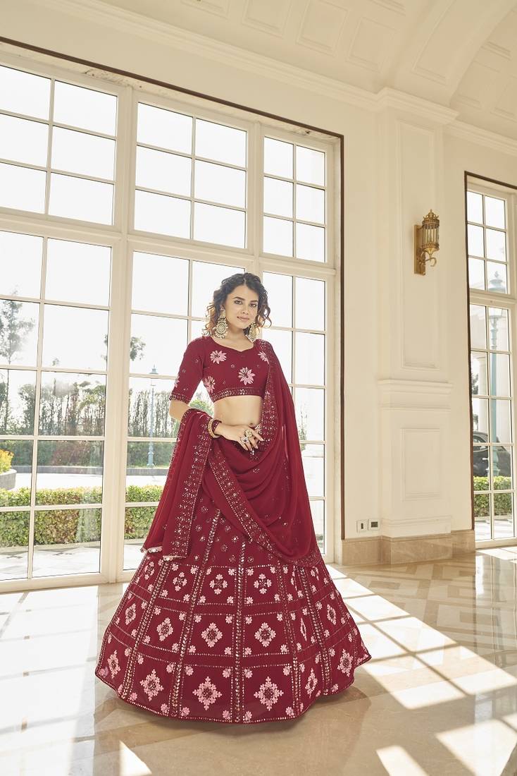 Beautiful Georgette Lehenga Choli Set With Dupatta