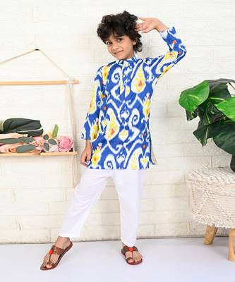 Multi color cotton printed kurta set 2