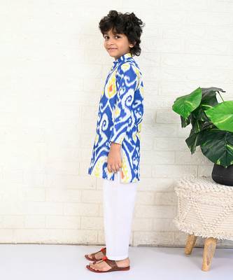 Multi color cotton printed kurta set 3