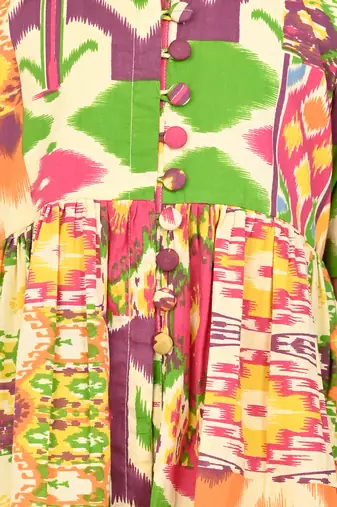 Multi color cotton printed kurta set