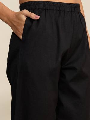 Winered woman black mirror embroidery kurta with  dupatta set 6