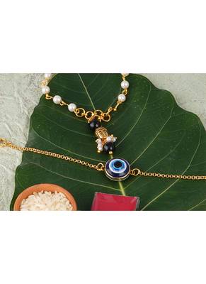 Combo of modern evil eye/buddha charm handcrafted bracelets for bhaiya-bhabhi, couple 2