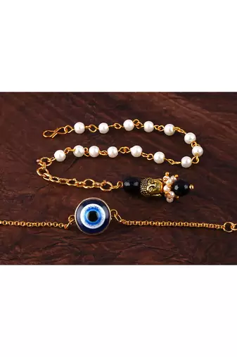 Combo of modern evil eye/buddha charm handcrafted bracelets for bhaiya-bhabhi, couple