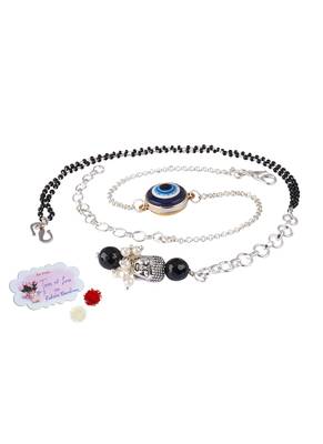 Combo of latest evil eye/buddha charm handcrafted bracelets for bhaiya-bhabhi, couple (adjustable). 1