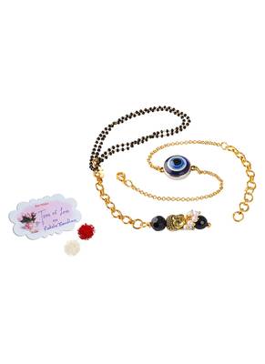 Combo of modern evil eye/buddha charm handcrafted bracelets for bhaiya-bhabhi, couple (adjustable). 2