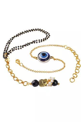 Combo of modern evil eye/buddha charm handcrafted bracelets for bhaiya-bhabhi, couple (adjustable).
