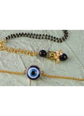 Combo of modern evil eye/buddha charm handcrafted bracelets for bhaiya-bhabhi, couple (adjustable). 4
