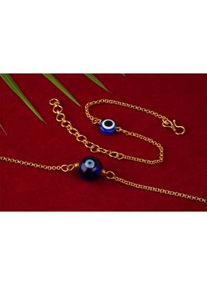 Combo of modern evil eye handcrafted bracelets for bhaiya-bhabhi, couple (adjustable). 2