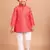 boys silk printed kurta top - jashn collection red