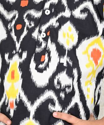 Black cotton printed kurta set 5