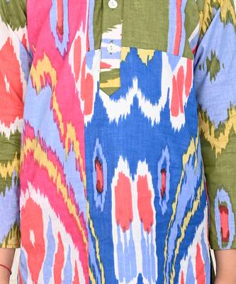 Multi color cotton printed kurta set 5