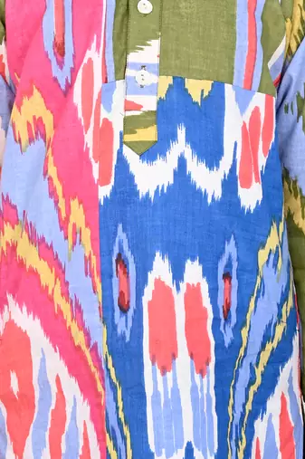 Multi color cotton printed kurta set