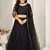 Black Colour Net Fabric Beautiful Ebroidered Partywear Lehenga Choli Set For Girls