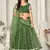 Mahendi Colour Net Fabric Beautiful Ebroidered Partywear Lehenga Choli Set For Girls