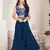 Blue Colour Partywear Banglori Silk Lehenga Choli Set For Graceful And Trendy Girlish Looks