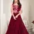 Maroon Colour Partywear Banglori Silk Lehenga Choli Set For Graceful And Trendy Girlish Looks