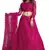Pink Colour Net Fabric Partywear Bridesmaid Lehenga Choli For Girls